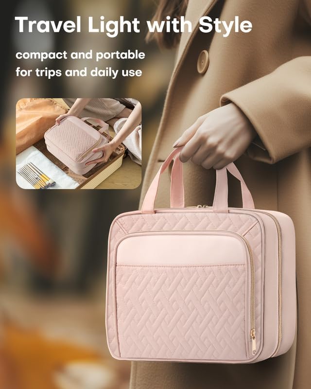 Large Travel Cosmetic Bag with Waterproof Hanging Hook (Free Dropshipping)