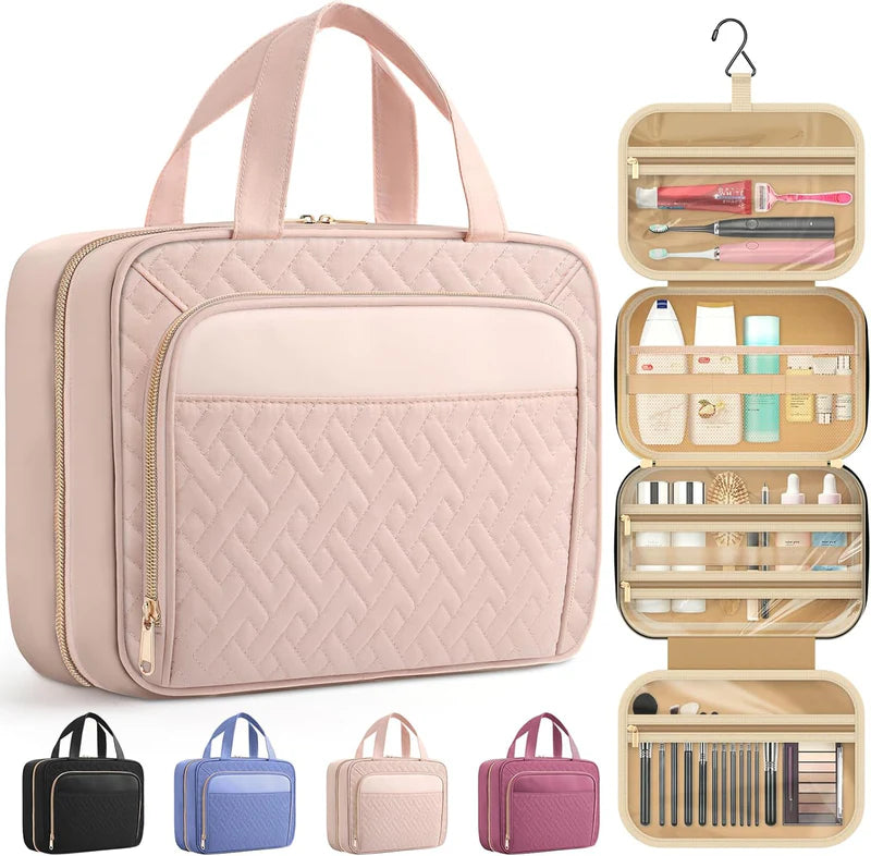 Large Travel Cosmetic Bag with Waterproof Hanging Hook (Free Dropshipping)